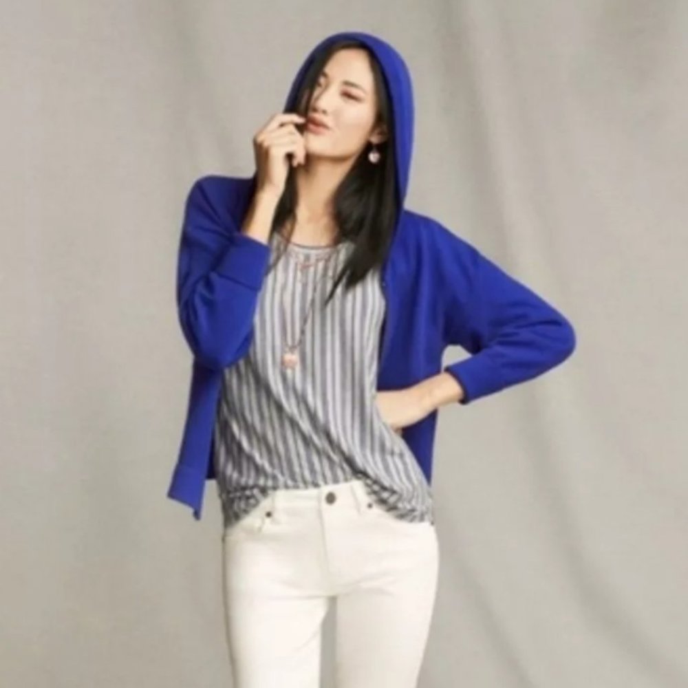 2 CABi Front Zip Blue / Red Sweater Cardigan Value Bundle